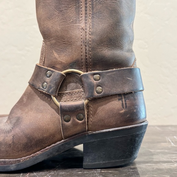Frye 12R Leather Harness Boots - Picture 3 of 13
